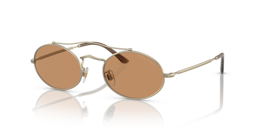 0AR 115SM - Giorgio Armani - (Matte Pale Gold) Brown - 51 - 21 - 145 MM - Ardor Eyewear 8056597852593