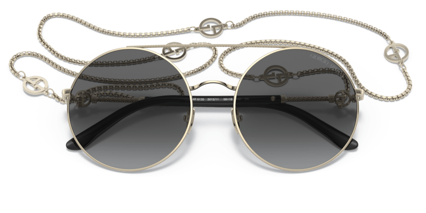 0AR6135 - Giorgio Armani - (Pale Gold) Gradient Grey - 56 - 19 - 140 MM - Ardor Eyewear 8056597624527