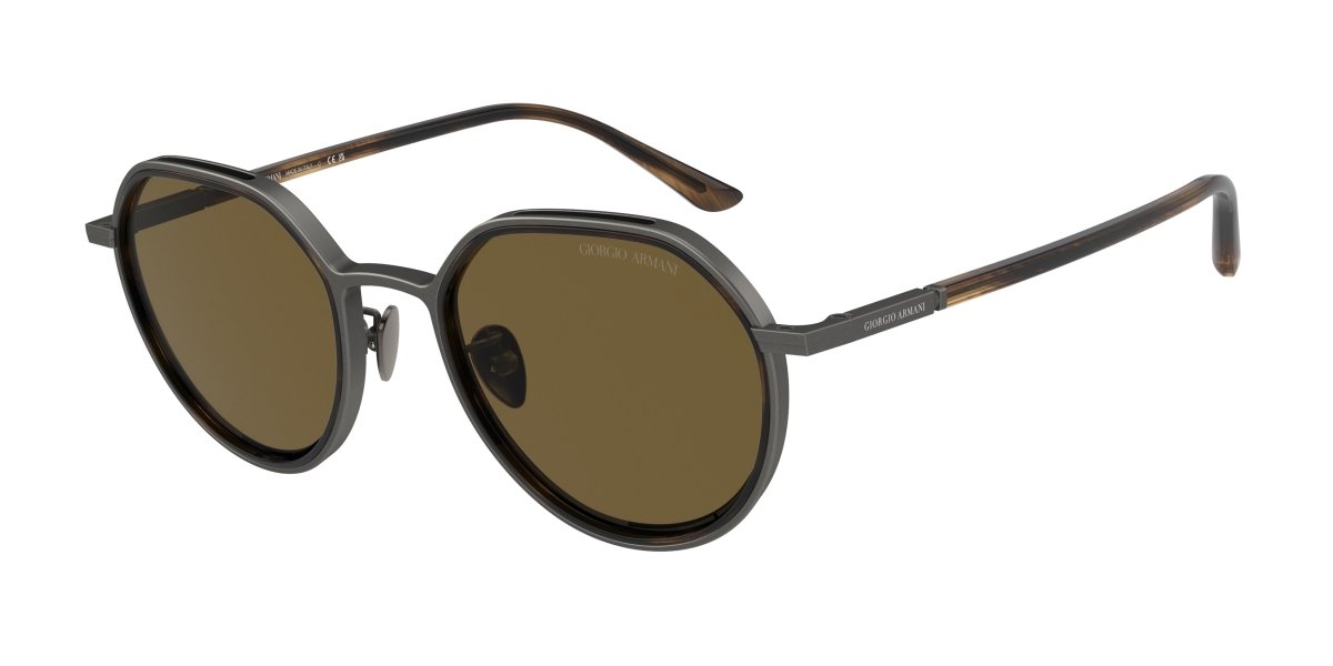 0AR6144 - Giorgio Armani - (Brushed Gunmetal) Dark Brown - 49 - 20 - 145 MM - Ardor Eyewear 8056597830065