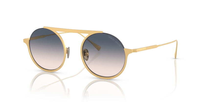 0AR6146 - Giorgio Armani - (Matte Pale Gold) Light Brown Gradient Blue - 47 - 21 - 145 MM - Ardor Eyewear 8056597890342