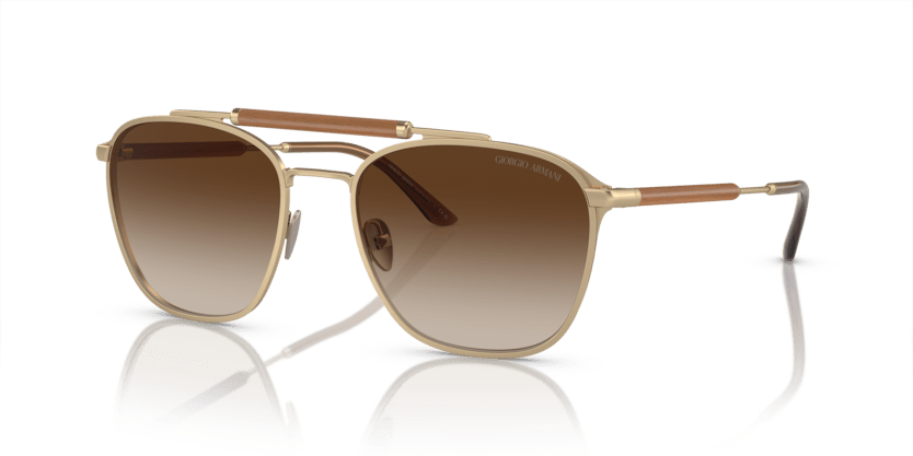 0AR6149 - Giorgio Armani - (Matte Pale Gold) Gradient Brown - 55 - 19 - 145 MM - Ardor Eyewear 8056597946872