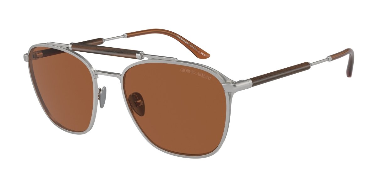 0AR6149 - Giorgio Armani - (Matte Silver) Dark Brown - 55 - 19 - 145 MM - Ardor Eyewear 8056597946896