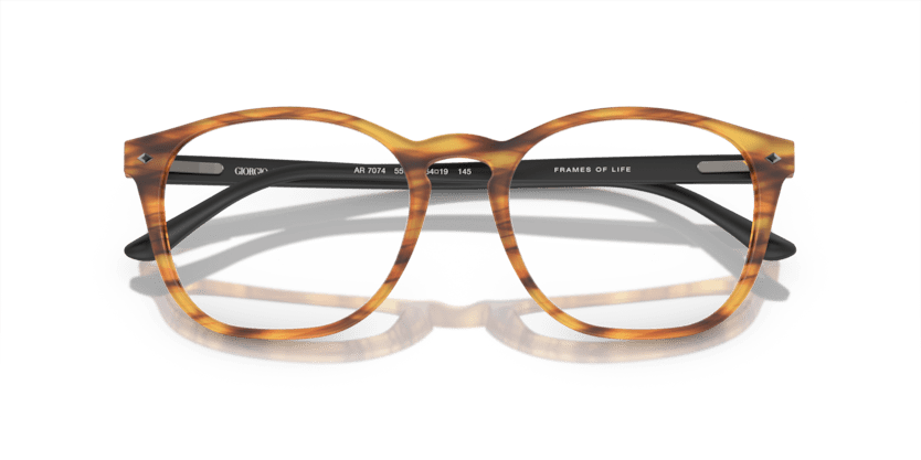 0AR7074 - Giorgio Armani - Brown - (Matte Striped Light Brown 5562) - 50 - 19 - 145 MM - Ardor Eyewear 8053672730005