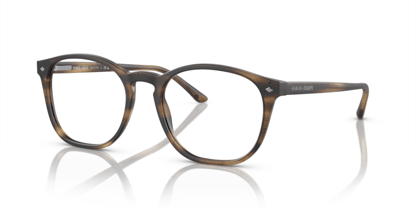 0AR7074 - Giorgio Armani - Brown - (Striped Matte Dark Brown 5405) - 50 - 19 - 145 MM - Ardor Eyewear 8053672392074