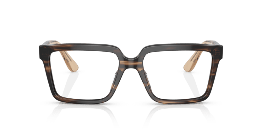 0AR7230U - Giorgio Armani - Brown - (Shiny Striped Brown 5958) - 55 - 17 - 145 MM - Ardor Eyewear 8056597753395