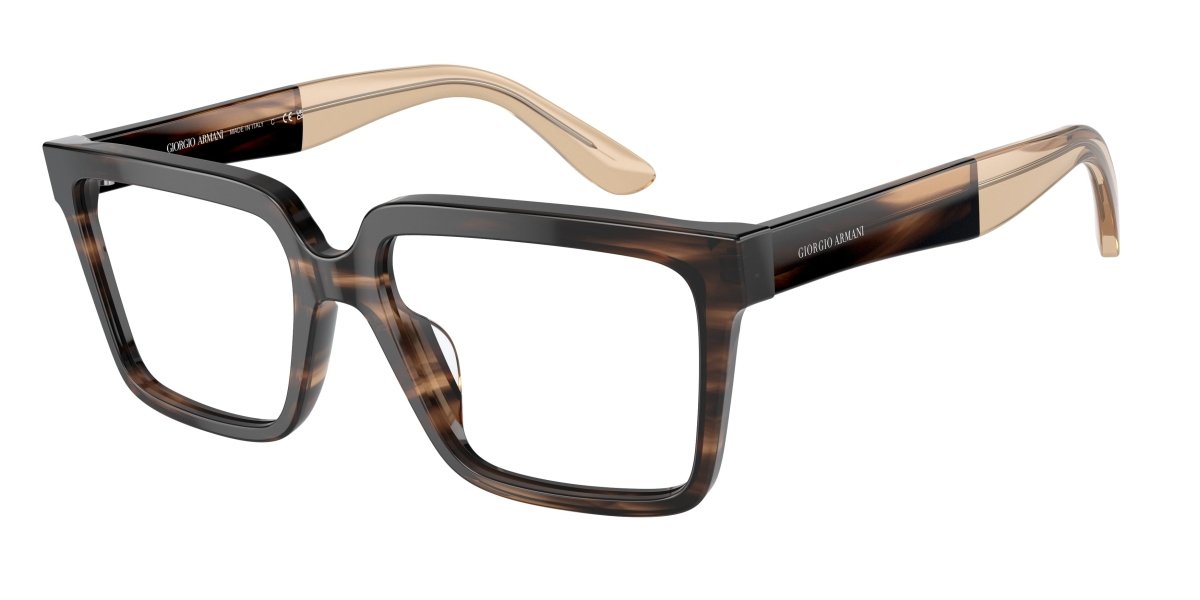 0AR7230U - Giorgio Armani - Brown - (Shiny Striped Brown 5958) - 55 - 17 - 145 MM - Ardor Eyewear 8056597753395