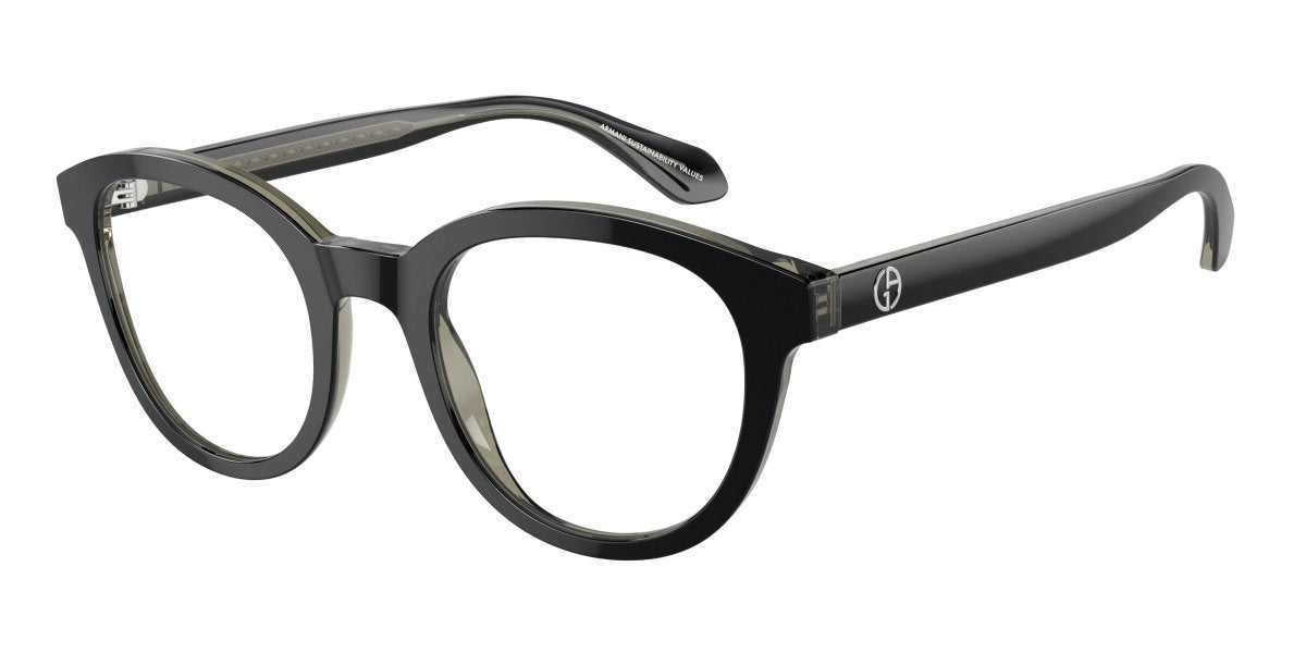 0AR7256 - Giorgio Armani - Black - (Top Black/Transparent Green 6087) - 48 - 22 - 145 MM - Ardor Eyewear 8056262045183