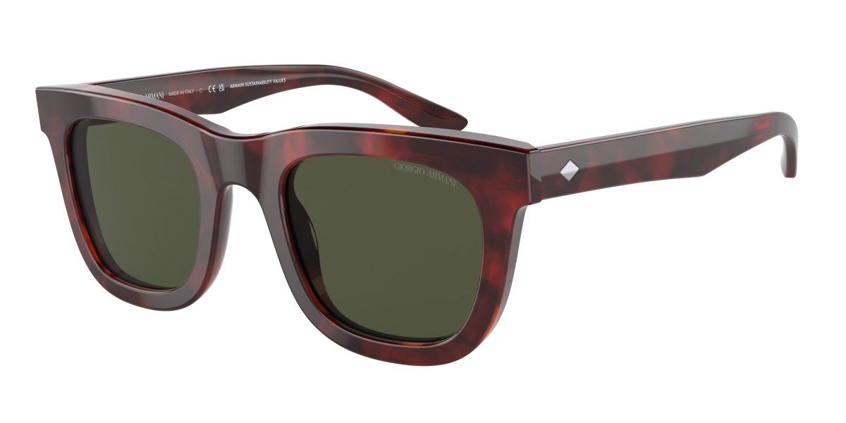 0AR8171 - Giorgio Armani - (Red Havana) Green - 49 - 23 - 145 MM - Ardor Eyewear 8056597733397