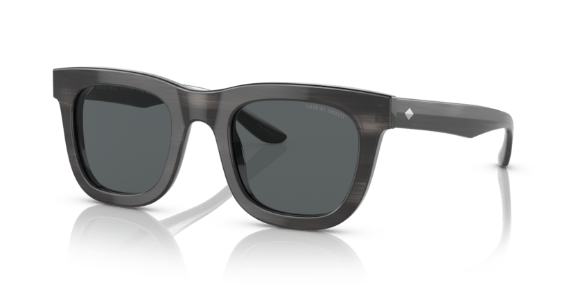 0AR8171 - Giorgio Armani - (Striped Grey) Polarized Dark Grey - 49 - 23 - 145 MM - Ardor Eyewear 8056597733410