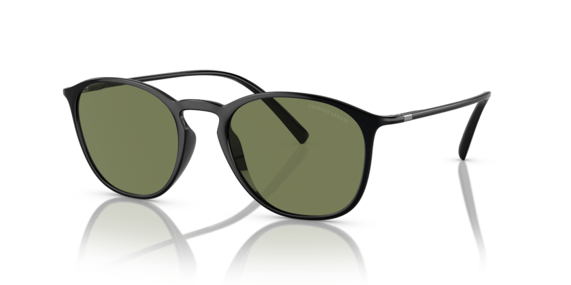 0AR8186U - Giorgio Armani - (Shiny Black) Green - 52 - 20 - 145 MM - Ardor Eyewear 8056597827553