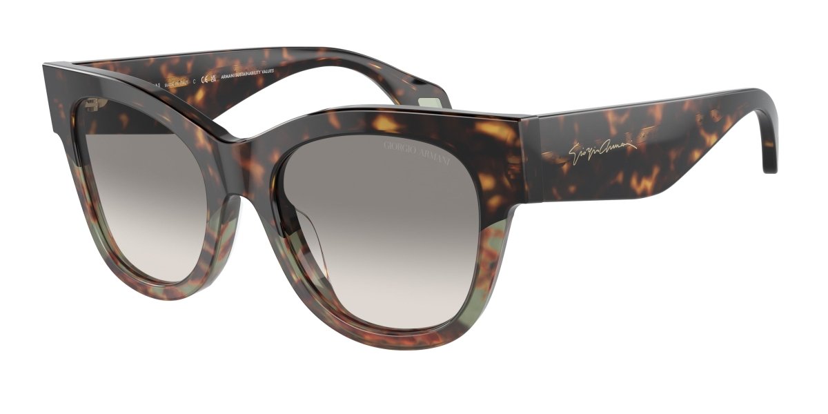 0AR8195U - Giorgio Armani - (Havana/Green Havana) Clear Gradient Grey - 51 - 19 - 140 MM - Ardor Eyewear 8056597940436