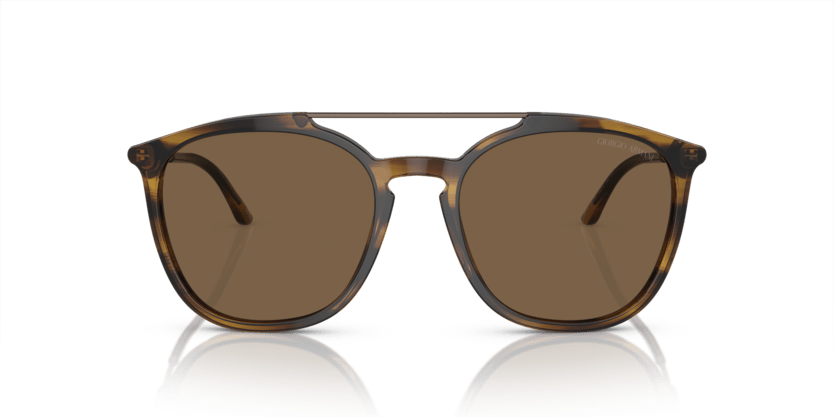 0AR8198 - Giorgio Armani - (Striped Brown) Dark Brown - 54 - 19 - 145 MM - Ardor Eyewear 8056597945332