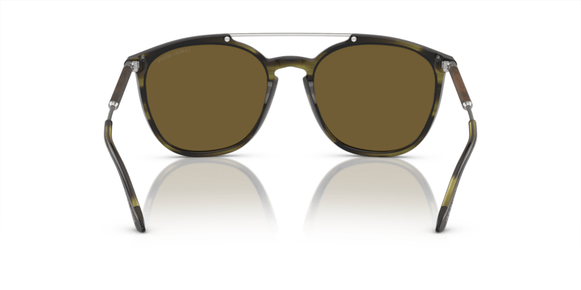 0AR8198 - Giorgio Armani - (Striped Green) Dark Brown - 54 - 19 - 145 MM - Ardor Eyewear 8056597945349