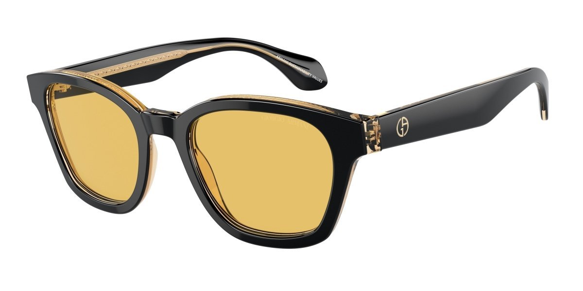 0AR8207 - Giorgio Armani - (Top Black/Transparent Orange) Yellow - 50 - 21 - 145 MM - Ardor Eyewear 8056262046807