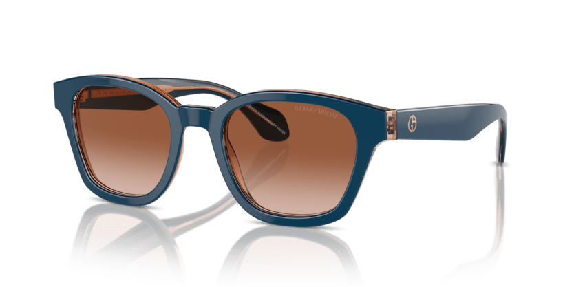 0AR8207 - Giorgio Armani - (Top Blue/Transparent Brown) Gradient Brown - 50 - 21 - 145 MM - Ardor Eyewear 8056262046814