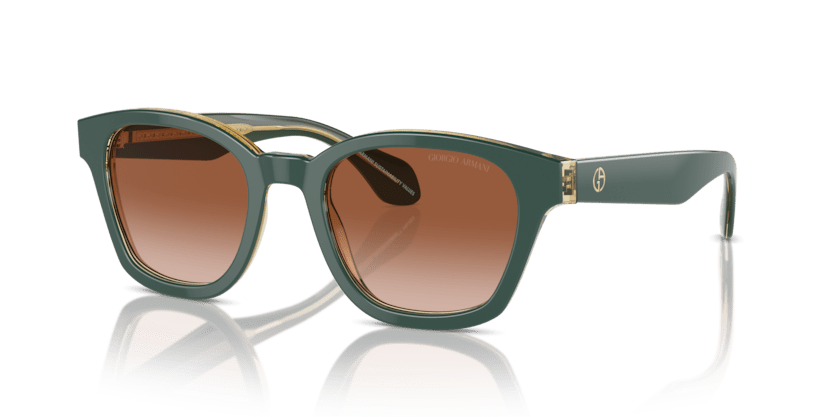 0AR8207 - Giorgio Armani - (Top Green/Olive Transparent) Gradient Brown - 50 - 21 - 145 MM - Ardor Eyewear 8056262046821