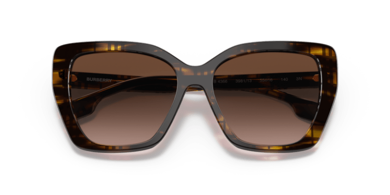 Burberry 0BE4366 Top Check/Striped Brown 8056597594363