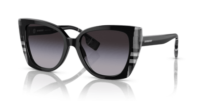 Black/Check White Black - 0BE4393 8056597826341  Sunglasses Woman