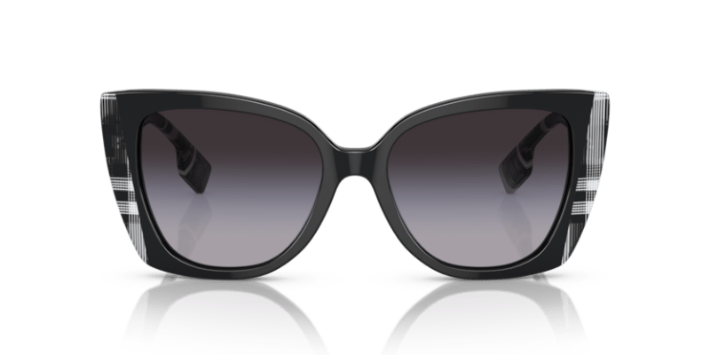 Black/Check White Black - 0BE4393 8056597826341  Sunglasses Woman