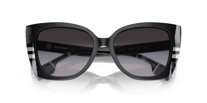 Black/Check White Black - 0BE4393 8056597826341  Sunglasses Woman