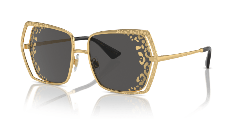 0DG2306 - Dolce & Gabbana - (Gold) Dark Grey Tampo Side Leopard G - 55 - 16 - 145 MM - Ardor Eyewear 8056262084267