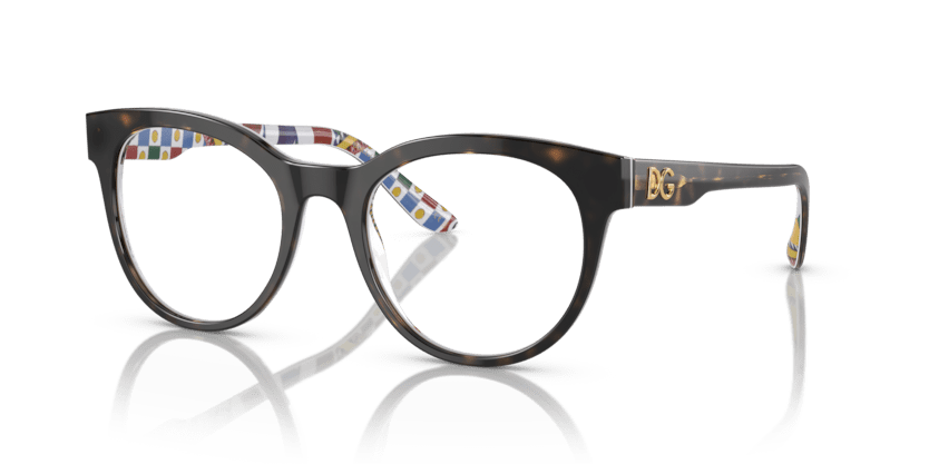 0DG3334 - Dolce & Gabbana - Tortoise - (Havana On White Barrow 3217) - 52 - 20 - 145 MM - Ardor Eyewear 8056597889667