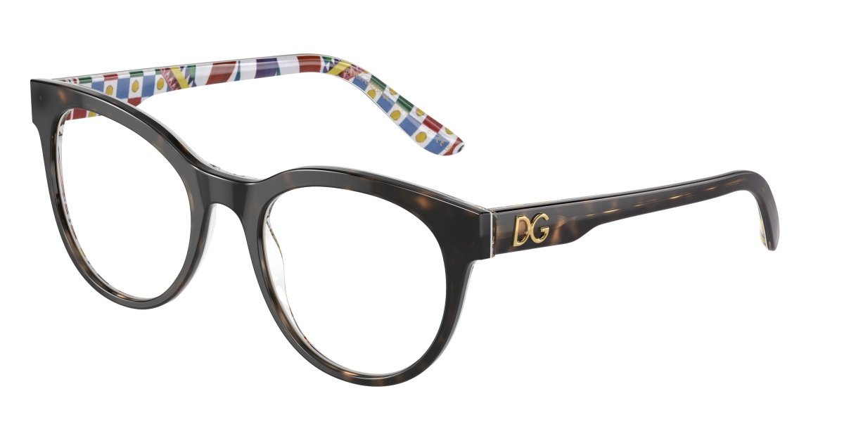 0DG3334 - Dolce & Gabbana - Tortoise - (Havana On White Barrow 3217) - 52 - 20 - 145 MM - Ardor Eyewear 8056597889667