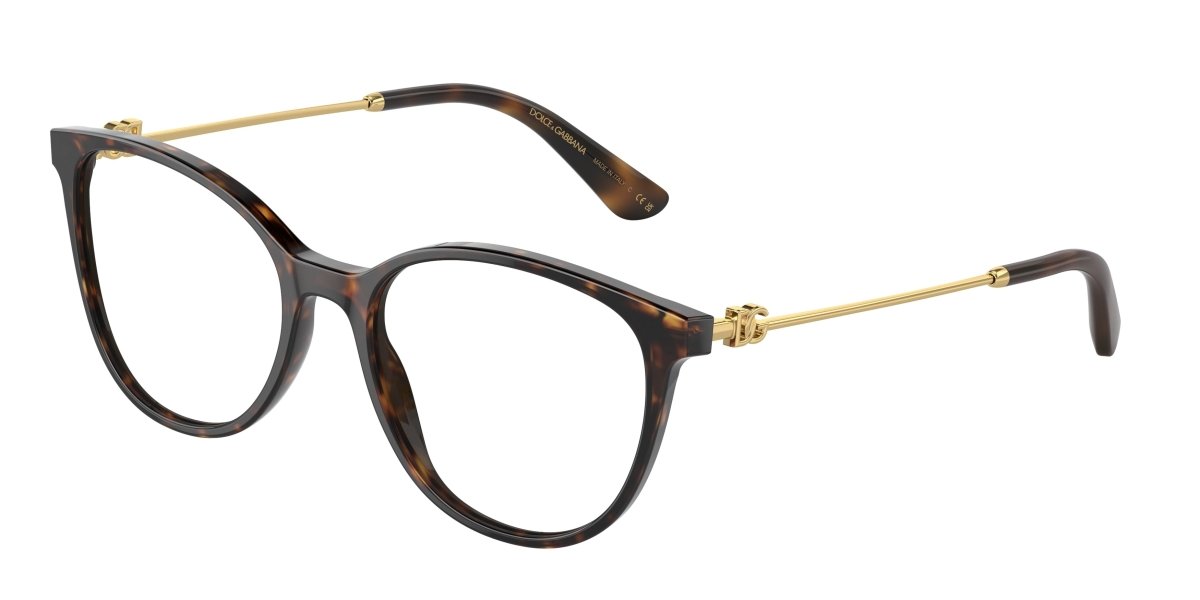 0DG3363 - Dolce & Gabbana - Tortoise - (Havana 502) - 52 - 18 - 145 MM - Ardor Eyewear 8056597756945