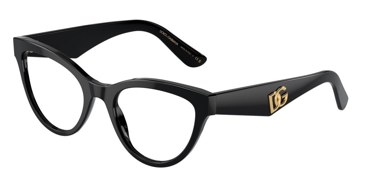 0DG3372 - Dolce & Gabbana - Black - (Black 501) - 52 - 20 - 145 MM - Ardor Eyewear 8056597843515