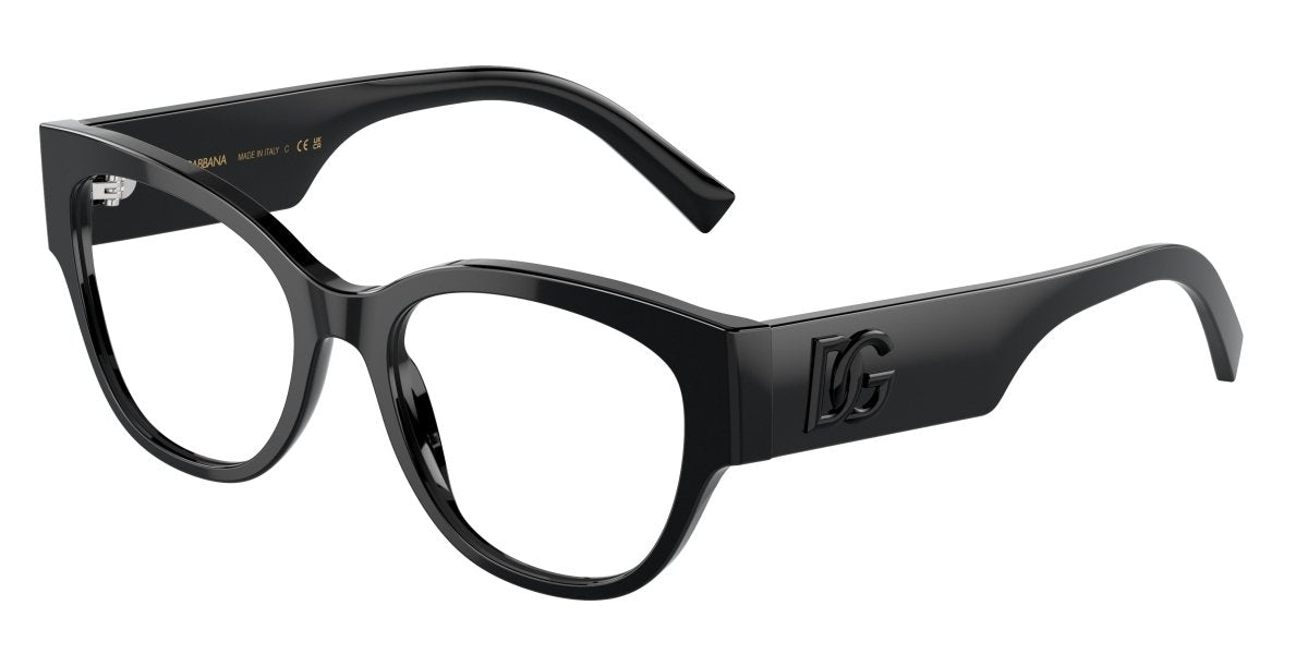 0DG3377 - Dolce & Gabbana - Black - (Black 501) - 51 - 18 - 145 MM - Ardor Eyewear 8056597947510