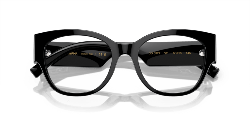 0DG3377 - Dolce & Gabbana - Black - (Black 501) - 51 - 18 - 145 MM - Ardor Eyewear 8056597947510