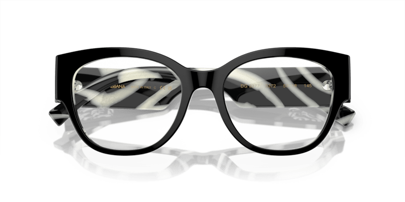 0DG3377 - Dolce & Gabbana - Black - (Black On Zebra 3372) - 51 - 18 - 145 MM - Ardor Eyewear 8056597947473