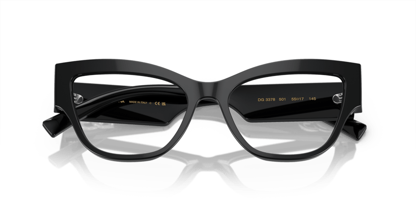 0DG3378 - Dolce & Gabbana - Black - (Black 501) - 53 - 17 - 145 MM - Ardor Eyewear 8056597948524