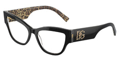 0DG3378 - Dolce & Gabbana - Black - (Black On Leo Brown 3299) - 53 - 17 - 145 MM - Ardor Eyewear 8056597948487