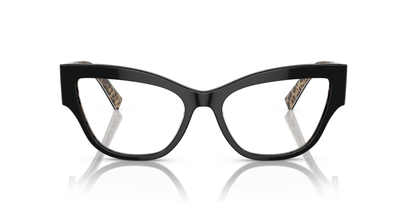 0DG3378 - Dolce & Gabbana - Black - (Black On Leo Brown 3299) - 53 - 17 - 145 MM - Ardor Eyewear 8056597948487