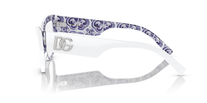 0DG3378 - Dolce & Gabbana - White On Blue Maiolica - 53MM - Ardor Eyewear 8056597948500