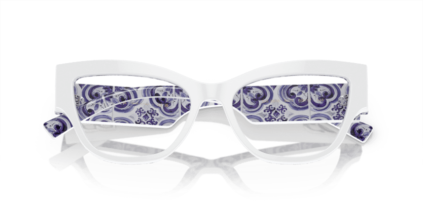 0DG3378 - Dolce & Gabbana - White On Blue Maiolica - 53MM - Ardor Eyewear 8056597948500