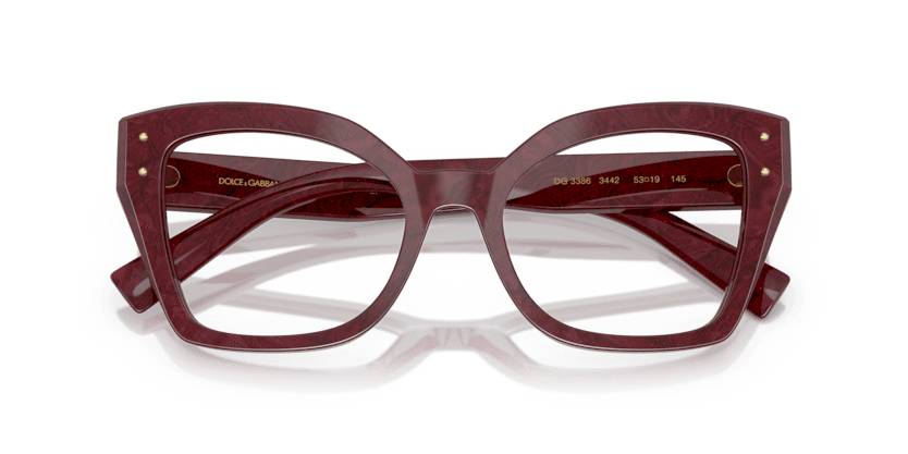 0DG3386 - Dolce & Gabbana - Multicolor - (Bordeaux Lace 3442) - 53 - 19 - 145 MM - Ardor Eyewear 8056262294918