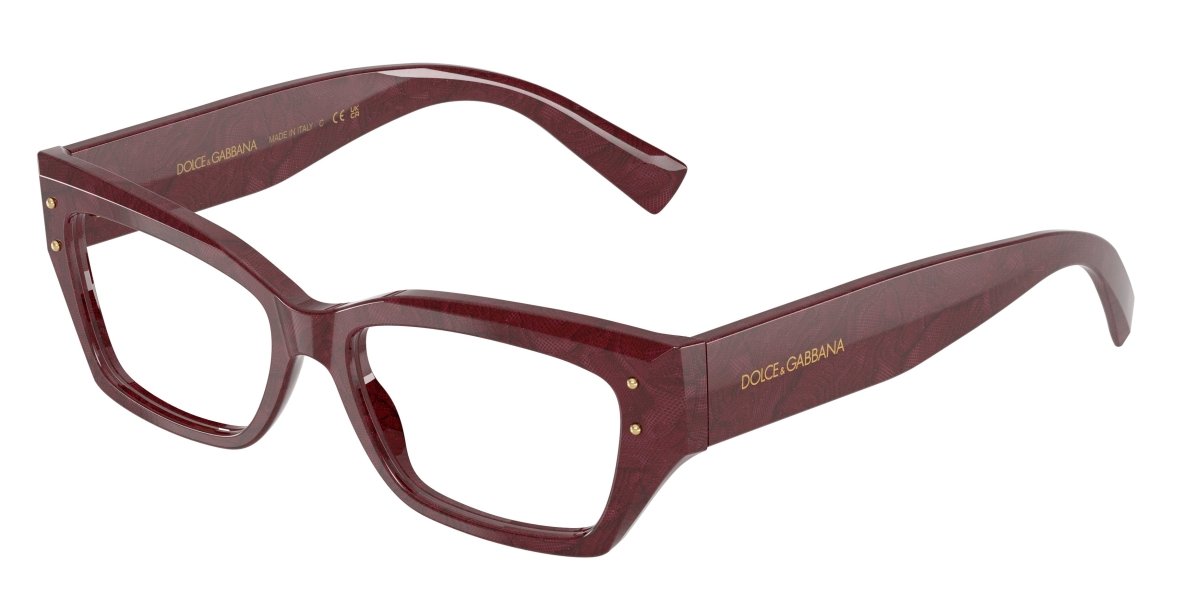 0DG3387 - Dolce & Gabbana - Multicolor - (Bordeaux Lace 3442) - 53 - 16 - 145 MM - Ardor Eyewear 8056262302552