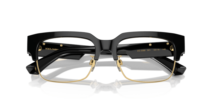 0DG3388 - Dolce & Gabbana - Black - (Black 501) - 53 - 18 - 145 MM - Ardor Eyewear 8056262051757