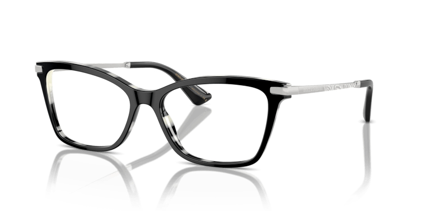 0DG3393 - Dolce & Gabbana - Black - (Black On Zebra 3372) - 54 - 16 - 145 MM - Ardor Eyewear 8056262057261