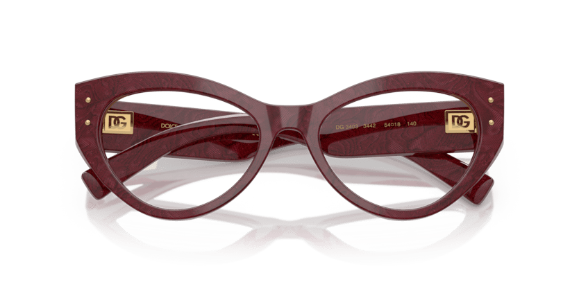 0DG3403 - Dolce & Gabbana - Multicolor - (Bordeaux Lace 3442) - 52 - 18 - 140 MM - Ardor Eyewear 8056262244197