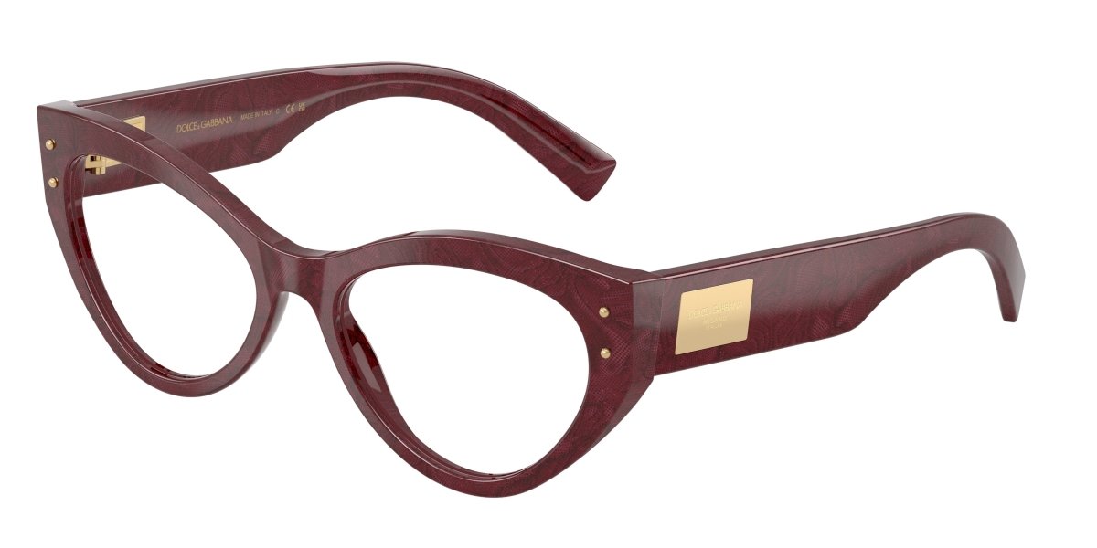 0DG3403 - Dolce & Gabbana - Multicolor - (Bordeaux Lace 3442) - 52 - 18 - 140 MM - Ardor Eyewear 8056262244197