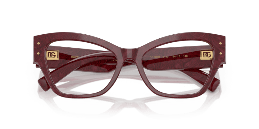 0DG3404 - Dolce & Gabbana - Multicolor - (Bordeaux Lace 3442) - 52 - 17 - 140 MM - Ardor Eyewear 8056262242933