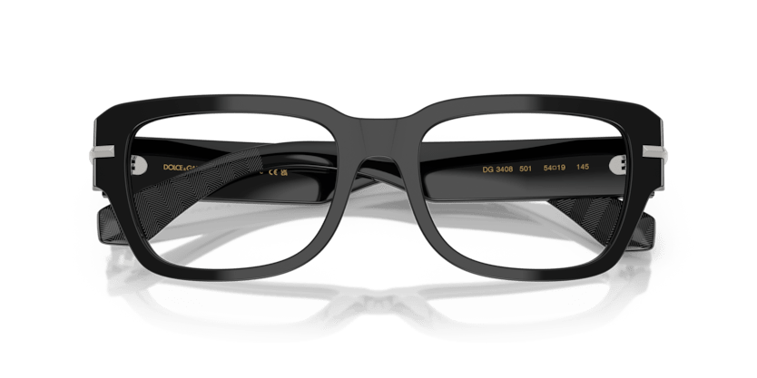 0DG3408 - Dolce & Gabbana - Black - (Black 501) - 52 - 19 - 145 MM - Ardor Eyewear 8056262267776