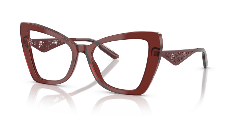 0DG3409 - Dolce & Gabbana - Red - (Transparent Bordeaux 3045) - 53 - 18 - 145 MM - Ardor Eyewear 8056262293935