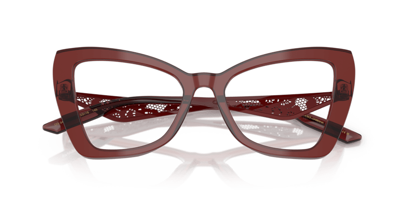 0DG3409 - Dolce & Gabbana - Red - (Transparent Bordeaux 3045) - 53 - 18 - 145 MM - Ardor Eyewear 8056262293935