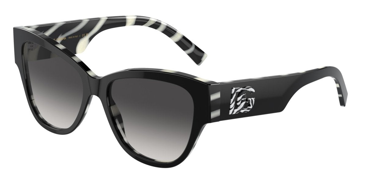 0DG4449 - Dolce & Gabbana - (Black On Zebra) Light Grey Gradient Black - 54 - 16 - 145 MM - Ardor Eyewear 8056597947848