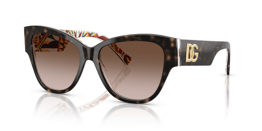 0DG4449 - Dolce & Gabbana - (Havana On White Barrow) Brown Gradient - 54 - 16 - 145 MM - Ardor Eyewear 8056262302668