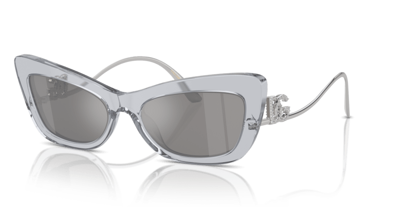 0DG4467B - Dolce & Gabbana - (Transparent Grey) Light Grey Mirror Silver - 55 - 18 - 145 MM - Ardor Eyewear 8056262082652